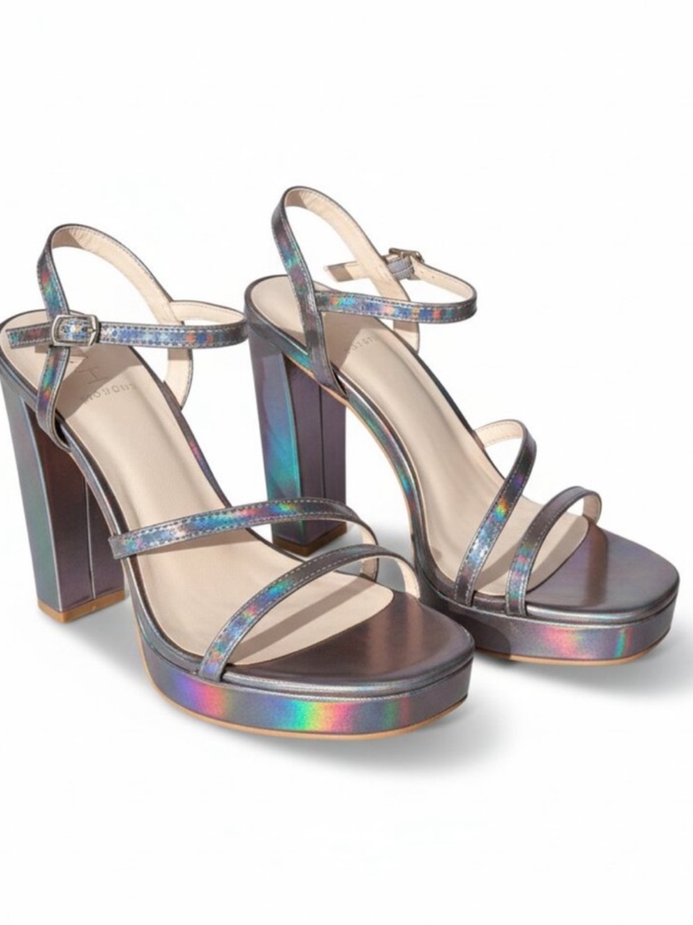 H By Halston Strappy Platform Sandals NIB